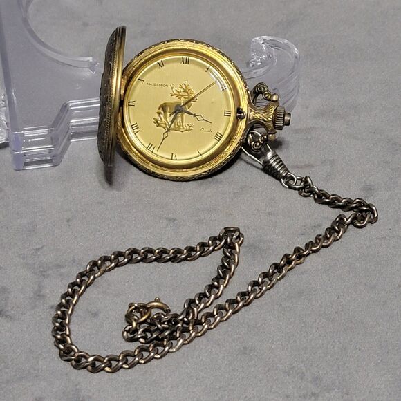 Vintage Majestron, Elk, Pocket Watch- Untested-May Need Battery/Repair - Picture 1 of 7